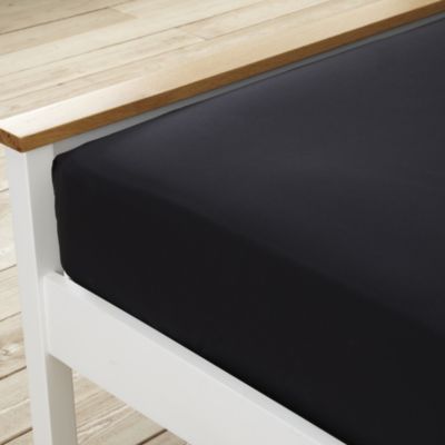 Home Collection Black 200 Thread Count 100% Egyptian Cotton Fitted Sheet