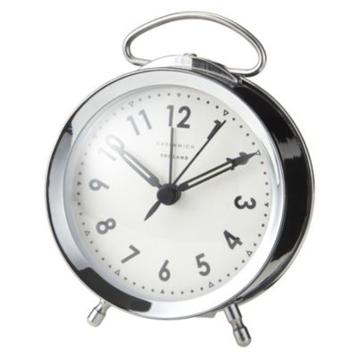Tu Black Retro Alarm Clock