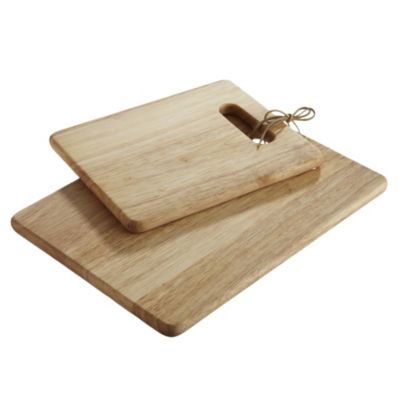 Sainsbury's Rubber Wood Chopping Boards 2-pack
