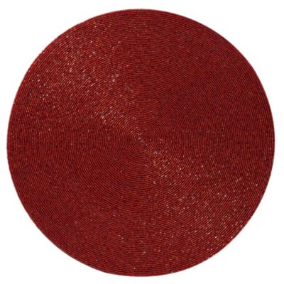 Tu Red Lustre Beaded Placemat