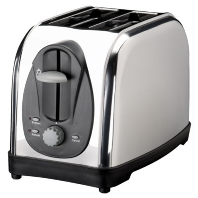 Sainsbury's Polished Stainless Steel 2-slice Toaster