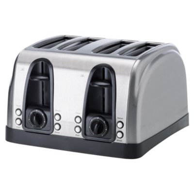 Sainsbury's Stainless Steel 4-slice Toaster