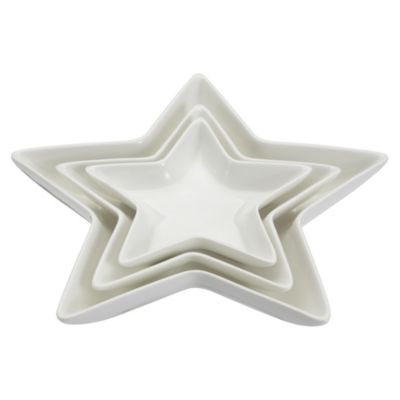 Home Collection Set of 3 Star-shaped Serving Dishes