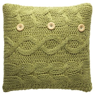 Tu Green Chunky Knitted Cushion