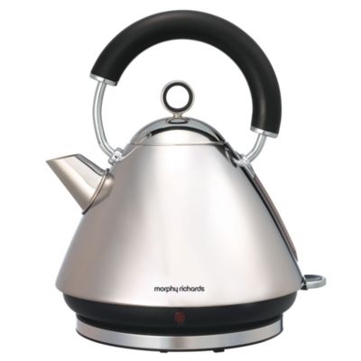 Morphy Richards Polished Silver Pyramid Accents Kettle