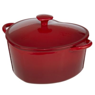 Cook's Collection Red Heart Cast Iron 2.5L Casserole Dish