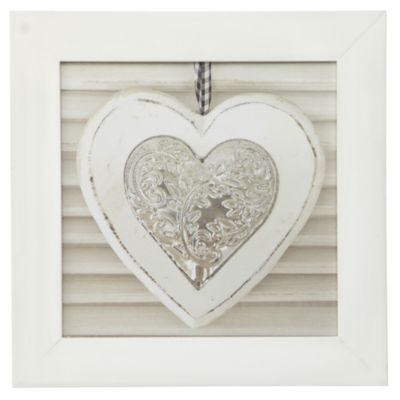 Framed Heart Canvas Wall Art 30x30cm