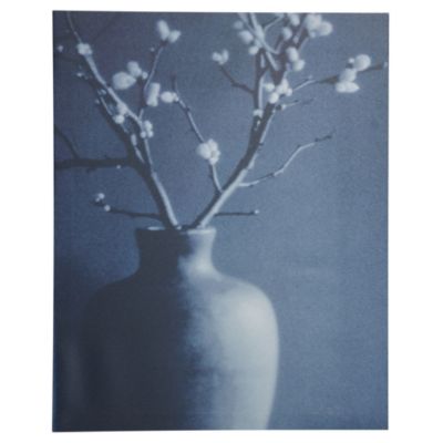 Blue Flower Arrangement in Bottle Canvas Wall Art 50x40cm