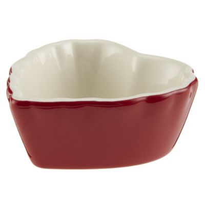 Sainsbury's Red Fluted Heart-Shaped Ramekin