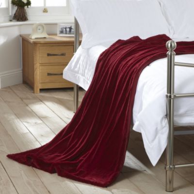 Tu Red Faux Fur Throw