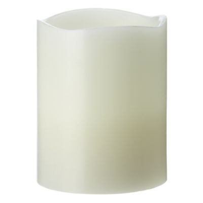 Tu Medium Cream LED Pillar Candle