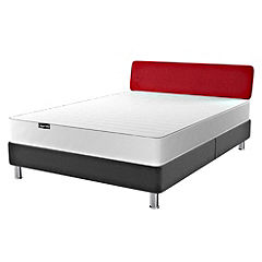Red and Charcoal Memory Foam Divan Bed