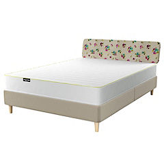 Cream Floral Memory Foam Divan Bed