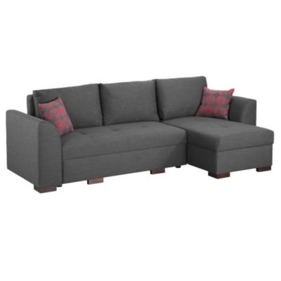Natalie Right Hand Pink Corner Group with Sofabed and Storage