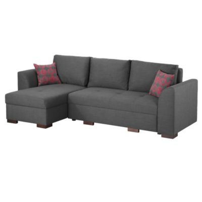 Natalie Left-hand Pink Corner Group with Sofabed and Storage