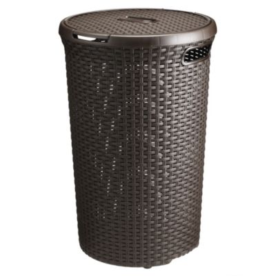 Curver Rattan Style Brown Laundry Hamper