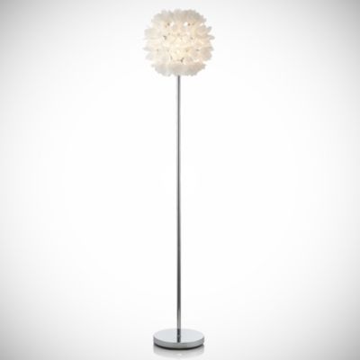 Tu Lulu White Floral Ball Floor Lamp