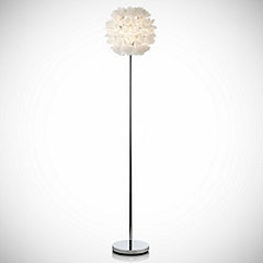 Tu Lulu White Floral Ball Floor Lamp