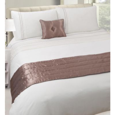 Tu Neutral Embroidered Spot Bed in a Bag - includes Duvet Cover, Pillowcase, Cushion and Runner