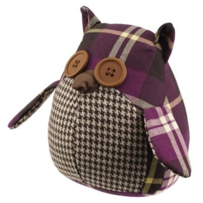 Tu Tartan Owl Doorstop