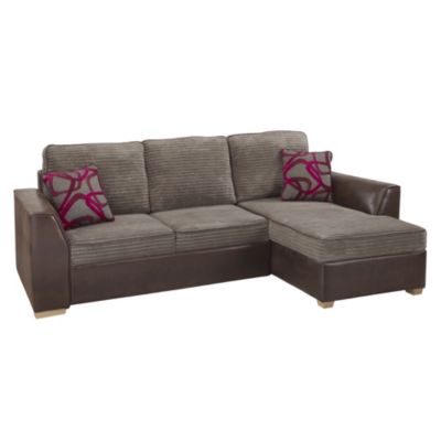 Marsia Large Chocolate Right Hand Storage Corner Sofabed