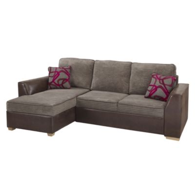 Marsia Large Chocolate Left Hand Storage Corner Sofabed