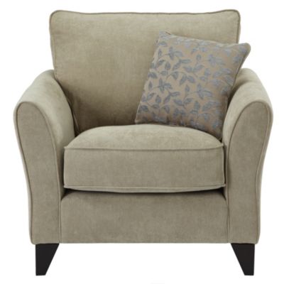 Cambourne Linen Chair with Duck Egg Scatter Cushion