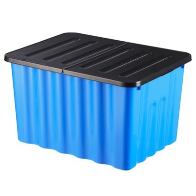 Strata Blue Storage Box with Lid 28L