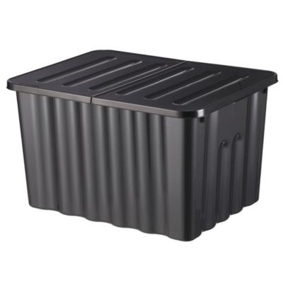 Strata Graphite Storage Box with Lid 28L