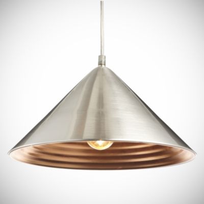 Starlite Satin Nickel Shade with Copper Inner