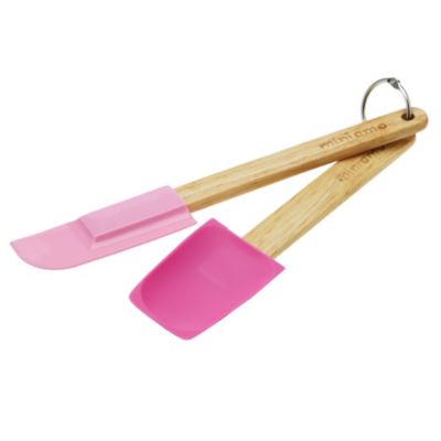 Miniamo Pastels Two Piece Silicone Spoon and Spatula Set Pink