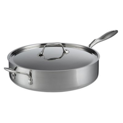 James Martin 28cm Stainless Steel Tri-ply Sauté Pan with Lid
