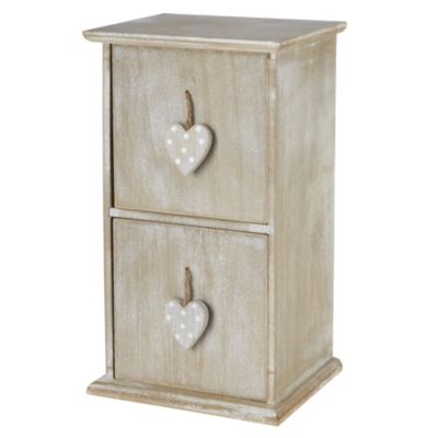 Tu Washed Wood 2-drawer Storage Unit