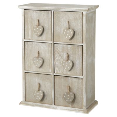 Tu Washed Wood 6-drawer Storage Unit