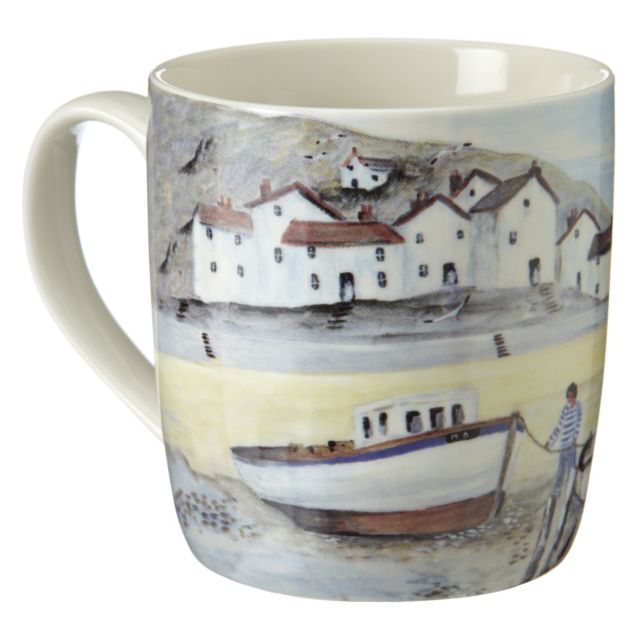 Sainsbury's porcelain dishwasher safe coastal mugs set were £15 now
