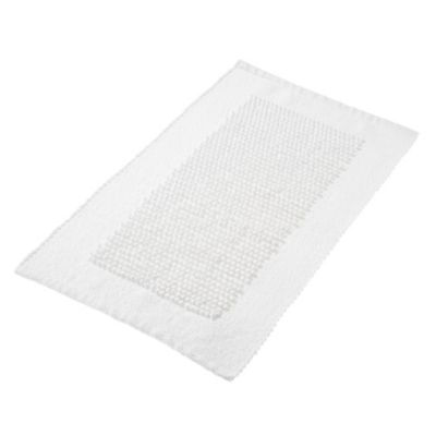 Sainsbury's White Chenille Bobble Bath Mat