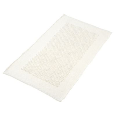 Sainsbury's Oyster Chenille Bobble Bath Mat