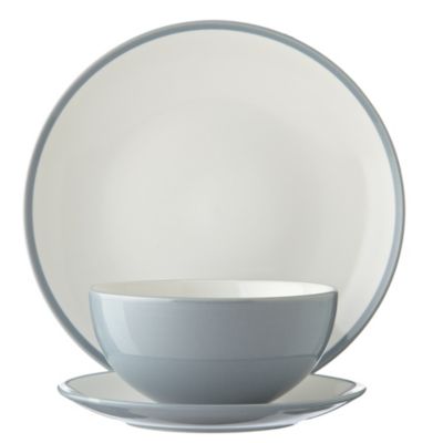 Tu 2-tone Blue 12-piece Dinner Set