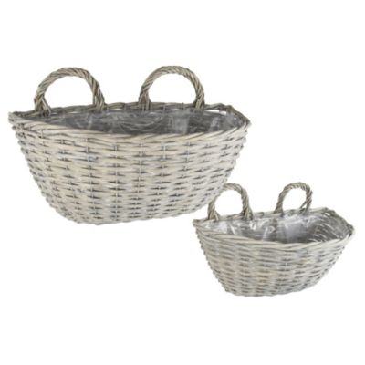 Sainsbury's Wicker Wall Planter 2-pack