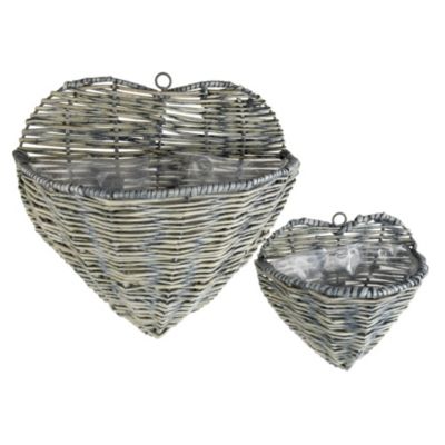 Sainsbury's Wall Heart Planters 2-pack