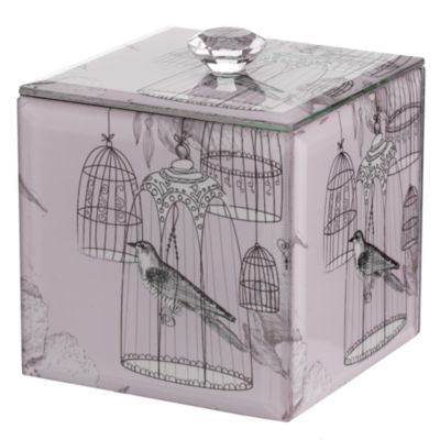 Tu Pink Bird Pattern Trinket Box