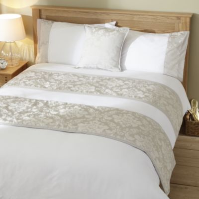 Tu Silver Jacquard Bed in a Bag - includes Duvet Cover, Pillowcase, Cushion Cover and Runner