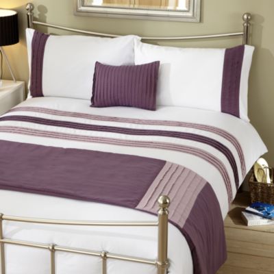 Tu Purple Panel Bed in a Bag - includes Duvet Cover, Pillowcase, Cushion Cover and Runner