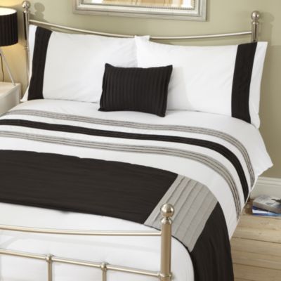 Tu Black Panel Bed in a Bag - includes Duvet Cover, Pillowcase, Cushion and Runner