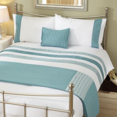 Tu Teal Panel Bed in a Bag - includes Duvet Cover, Pillowcase, Cushion Cover and Runner