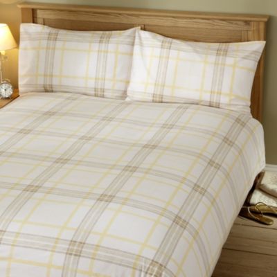 Tu Lemon Printed Check Bed Linen Set