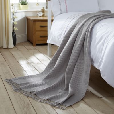 Tu Soft Grey Waffle Throw