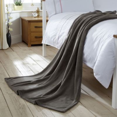 Tu Charcoal Supersoft Fleece Throw