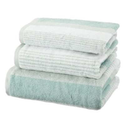 Sainsbury's Stripe Duck Egg Towel