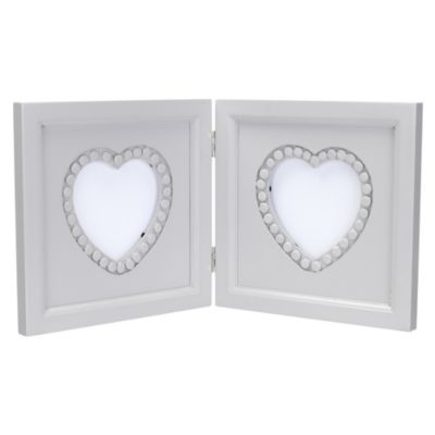 Double Grey Heart Aperture Frame